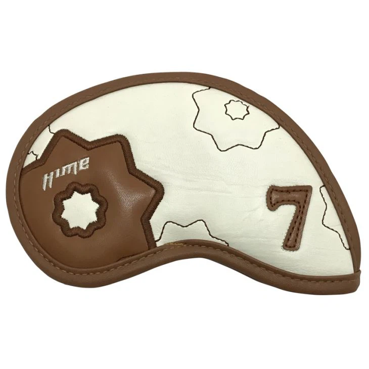 YES Brown And White Golf Iron Headcover Buy Customized Golf Product